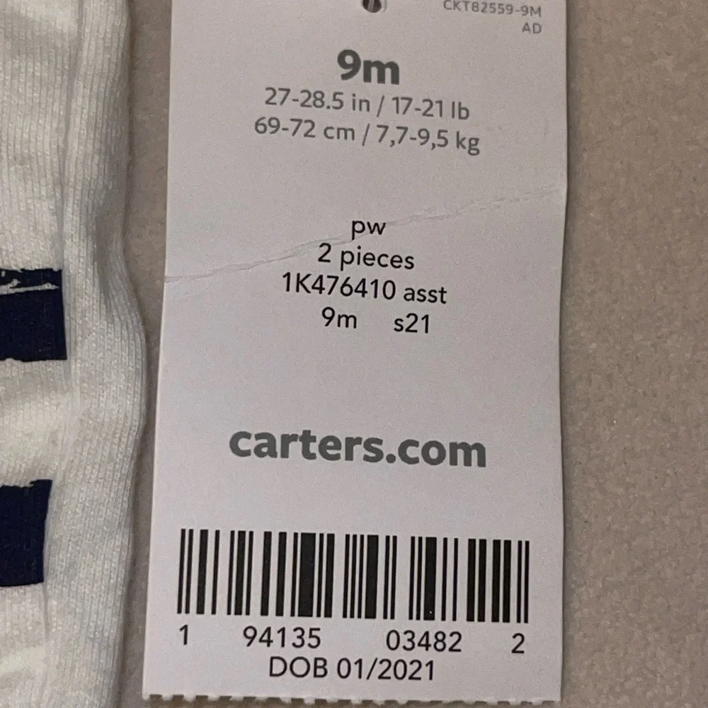 Carter's White and Blue Nautical Kids‎ Matching Set